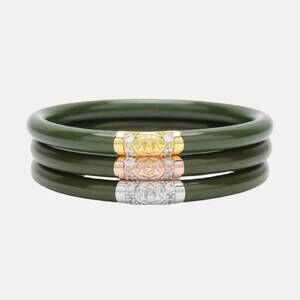 NEW BUDHAGIRL three kings all weather bangles in jade